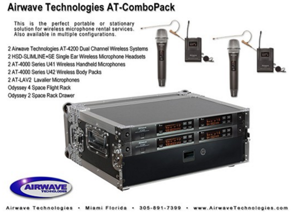 AT-COMBO PACK 514-542 MHZ   2-HANDHELD + 2-HSD WIRELESS SYSTEM PACKAGE